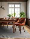 Copenhagen Edge Collection Area Rug -  Osterbro Square Gray  lifestyle 153