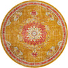 Brighton Terrace Collection Area Rug - Hove (Gold) Round Gold  lifestyle 57