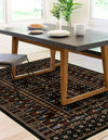 Samarkand Elegance Collection Area Rug -  Ishratkhana Rectangle Dark Green  lifestyle 36
