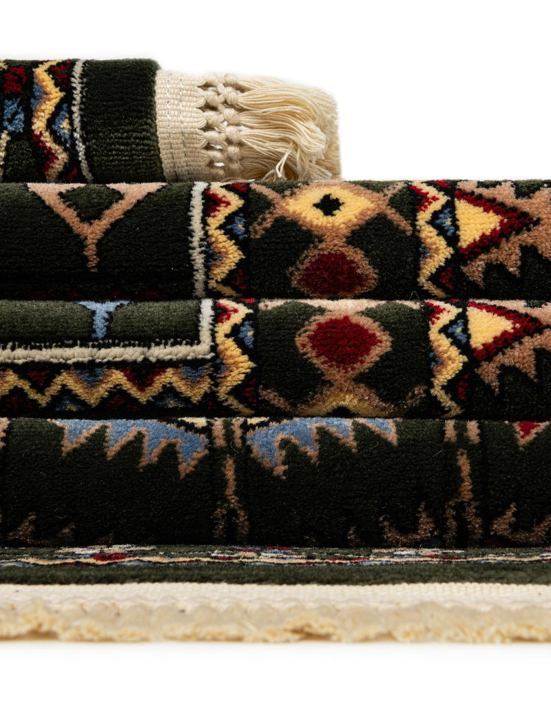 Samarkand Elegance Collection Area Rug -  Ishratkhana Rectangle Dark Green  lifestyle 84