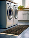 Samarkand Elegance Collection Area Rug -  Ishratkhana Runner Dark Green  lifestyle 200