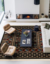 Samarkand Elegance Collection Area Rug -  Ishratkhana Square Dark Green  lifestyle 156
