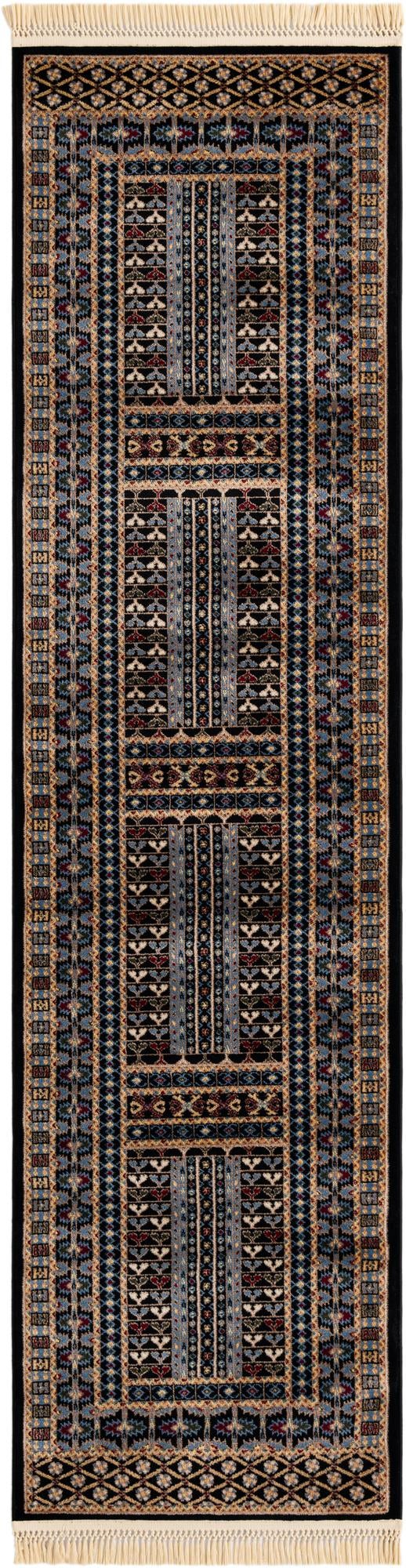Samarkand Elegance Collection Area Rug -  Ishratkhana Runner Black  lifestyle 39
