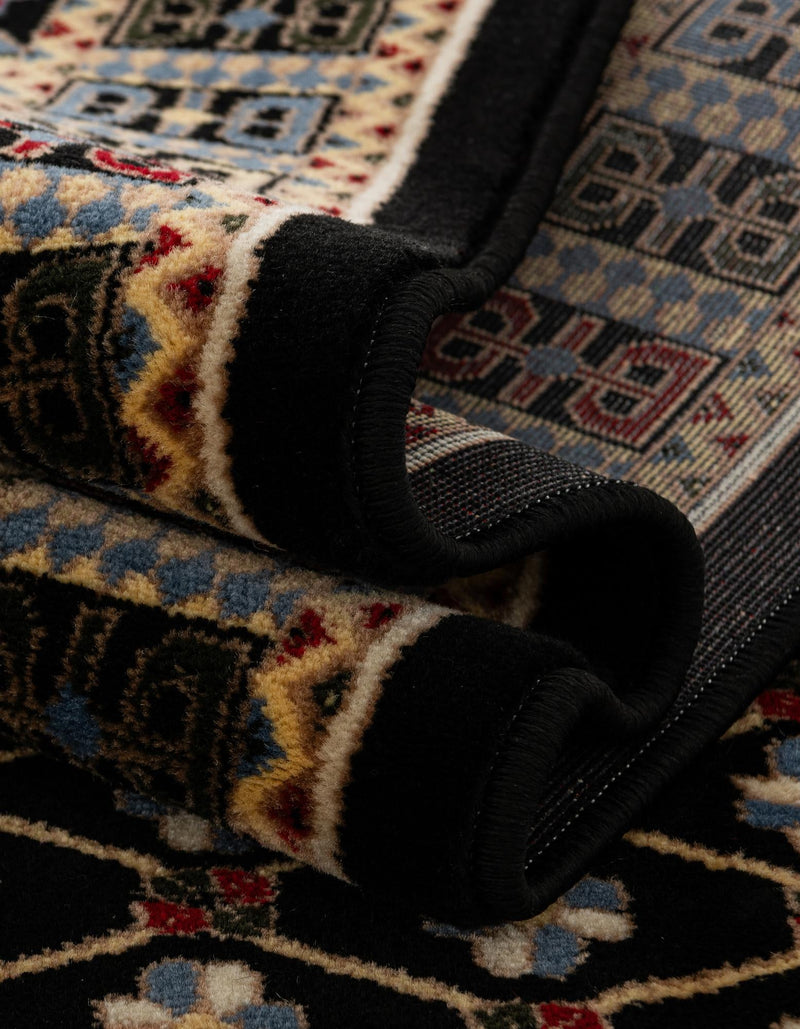 Samarkand Elegance Collection Area Rug -  Ishratkhana Rectangle Black  lifestyle 78