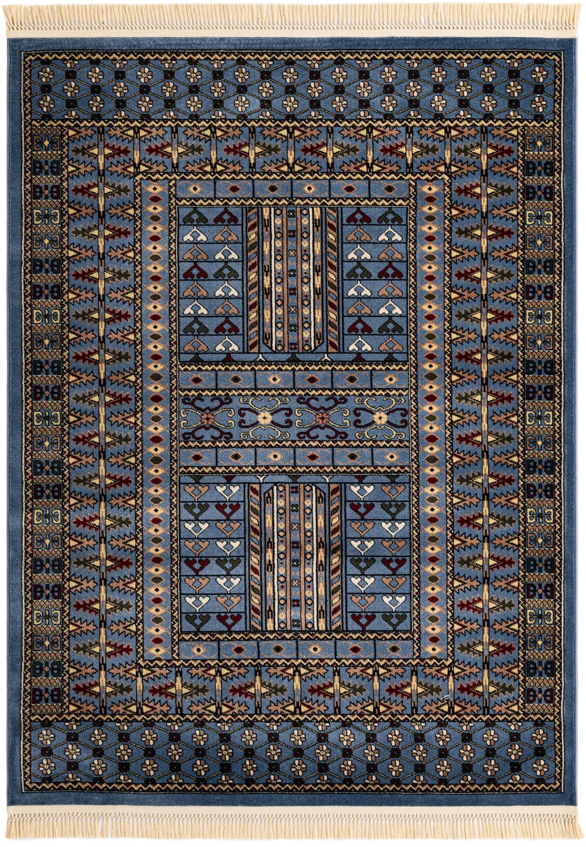 Samarkand Elegance Collection Area Rug -  Ishratkhana Rectangle Blue Main