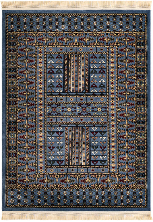 Samarkand Elegance Collection Area Rug -  Ishratkhana Rectangle Blue Main