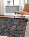 Samarkand Elegance Collection Area Rug -  Ishratkhana Rectangle Blue  lifestyle 25