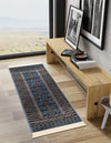 Samarkand Elegance Collection Area Rug -  Ishratkhana Runner Blue  lifestyle 150