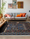 Samarkand Elegance Collection Area Rug -  Ishratkhana Square Blue  lifestyle 103