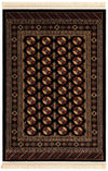 Samarkand Elegance Collection Area Rug -  Margilan (Black and White) Rectangle Black and White Main