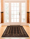 Samarkand Elegance Collection Area Rug -  Margilan (Black and White) Rectangle Black and White  lifestyle 16