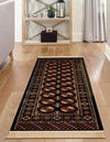 Samarkand Elegance Collection Area Rug -  Margilan (Black) Runner Black  lifestyle 26