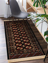 Samarkand Elegance Collection Area Rug -  Margilan (Black) Runner Black  lifestyle 32