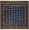 Samarkand Elegance Collection Area Rug -  Margilan (Blue) Square Blue  lifestyle 24