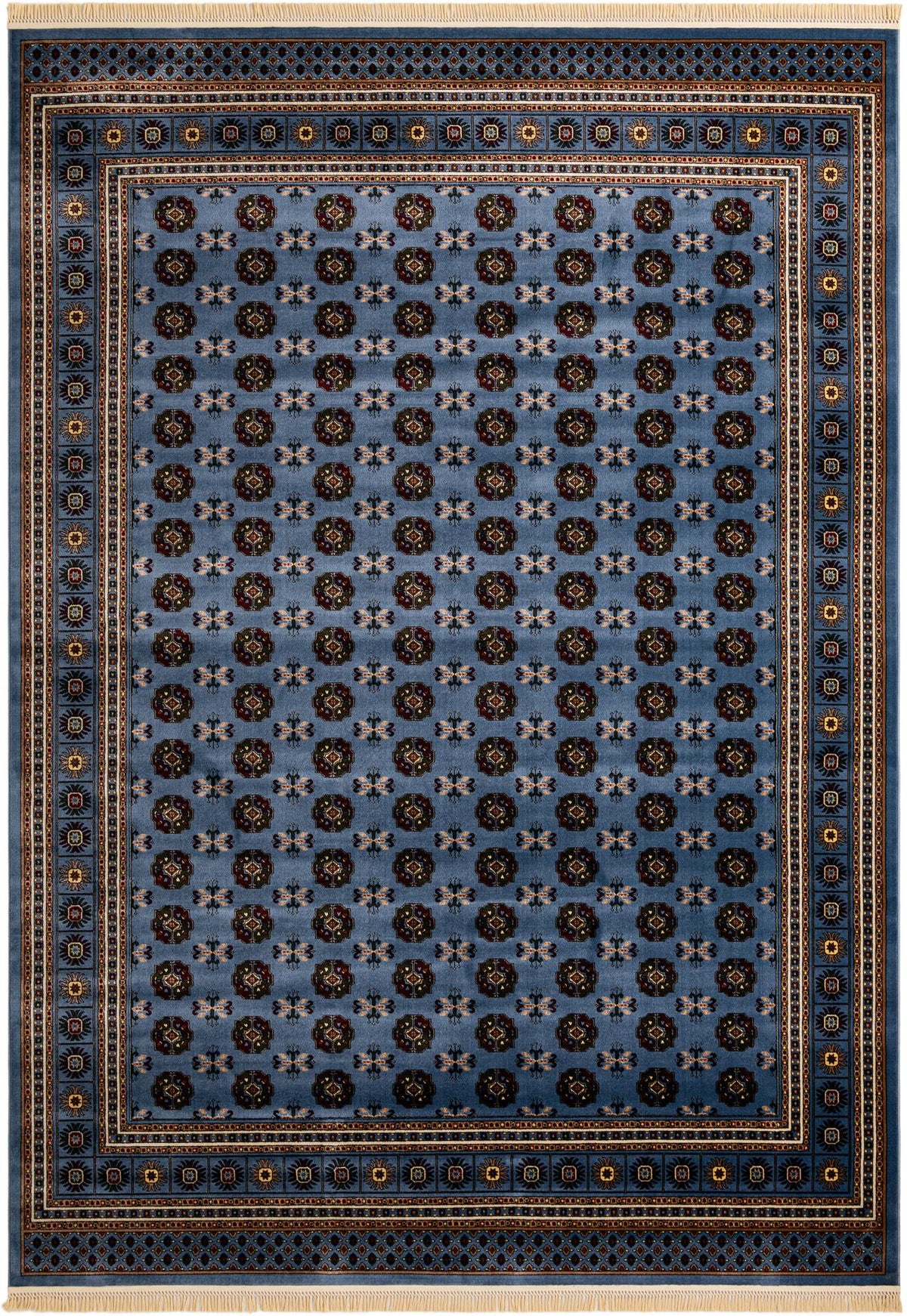 Samarkand Elegance Collection Area Rug -  Margilan (Blue) Rectangle Blue  lifestyle 2
