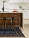 Samarkand Elegance Collection Area Rug -  Margilan (Blue) Rectangle Blue  lifestyle 4