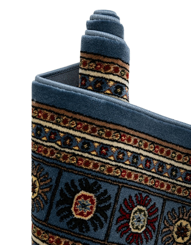 Samarkand Elegance Collection Area Rug -  Margilan (Blue) Rectangle Blue  lifestyle 18