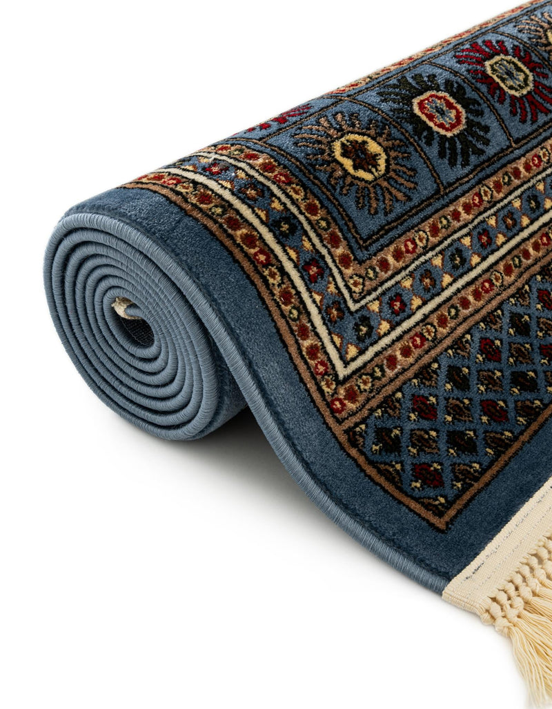 Samarkand Elegance Collection Area Rug -  Margilan (Blue) Rectangle Blue  lifestyle 19