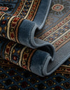 Samarkand Elegance Collection Area Rug -  Margilan (Blue) Rectangle Blue  lifestyle 20
