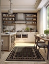 Samarkand Elegance Collection Area Rug -  Margilan (Dark Green) Rectangle Dark Green  lifestyle 3