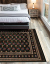Samarkand Elegance Collection Area Rug -  Margilan (Dark Green) Rectangle Dark Green  lifestyle 8
