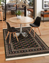 Samarkand Elegance Collection Area Rug -  Margilan (Dark Green) Rectangle Dark Green  lifestyle 9