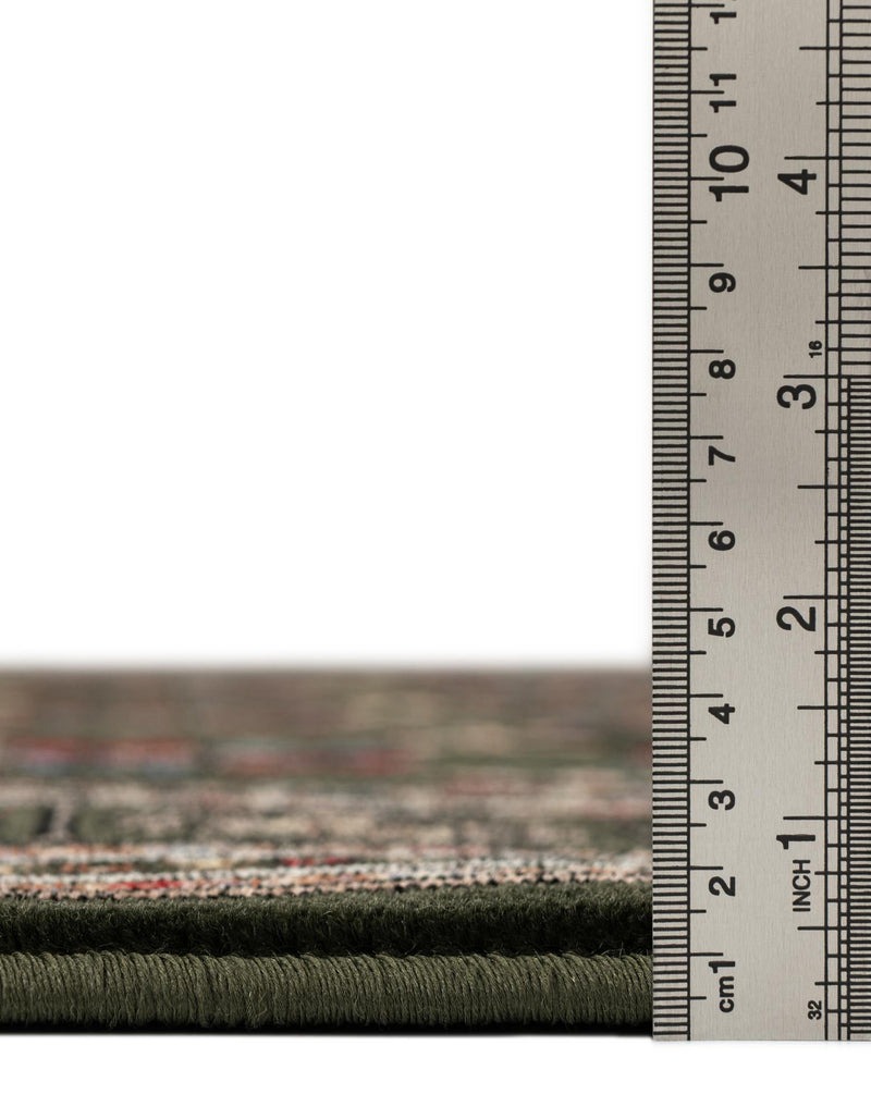 Samarkand Elegance Collection Area Rug -  Margilan (Dark Green) Rectangle Dark Green  lifestyle 12