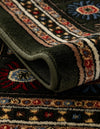 Samarkand Elegance Collection Area Rug -  Margilan (Dark Green) Rectangle Dark Green  lifestyle 13