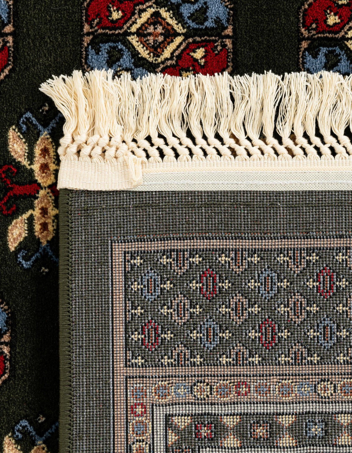 Samarkand Elegance Collection Area Rug -  Margilan (Dark Green) Rectangle Dark Green  lifestyle 16