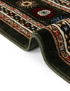 Samarkand Elegance Collection Area Rug -  Margilan (Dark Green) Rectangle Dark Green  lifestyle 17