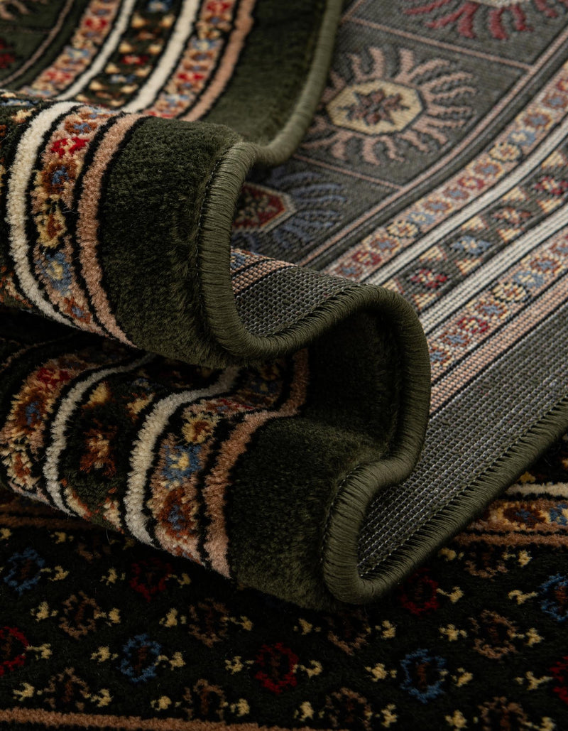 Samarkand Elegance Collection Area Rug -  Margilan (Dark Green) Rectangle Dark Green  lifestyle 20