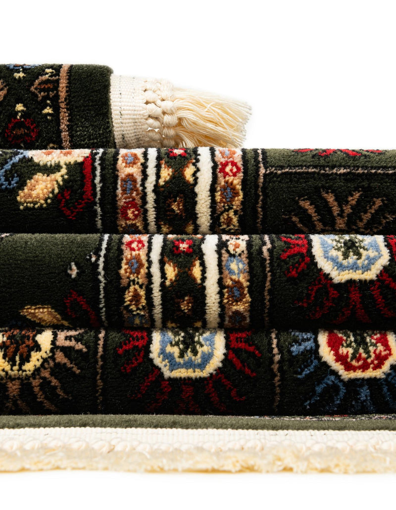 Samarkand Elegance Collection Area Rug -  Margilan (Dark Green) Rectangle Dark Green  lifestyle 21