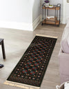 Samarkand Elegance Collection Area Rug -  Margilan (Dark Green) Runner Dark Green  lifestyle 26
