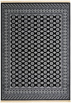 Samarkand Elegance Collection Area Rug -  Margilan (Black and White) Rectangle Black and White  lifestyle 2