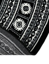 Samarkand Elegance Collection Area Rug -  Margilan (Black and White) Round Black and White  lifestyle 85