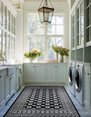 Samarkand Elegance Collection Area Rug -  Margilan (Black and White) Rectangle Black and White  lifestyle 17