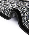 Samarkand Elegance Collection Area Rug -  Margilan (Black and White) Rectangle Black and White  lifestyle 32