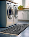 Samarkand Elegance Collection Area Rug -  Margilan (Black and White) Runner Black and White  lifestyle 58