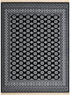 Samarkand Elegance Collection Area Rug -  Margilan (Black and White) Rectangle Black and White  lifestyle 3