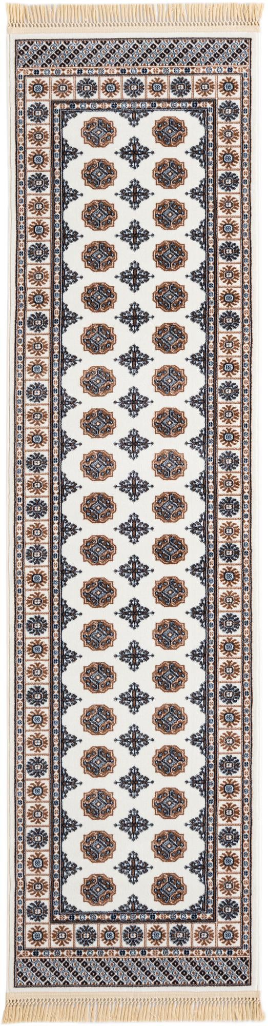 Samarkand Elegance Collection Area Rug -  Margilan (Ivory) Runner Ivory  lifestyle 23
