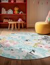 Playful Patterns Collection Area Rug -  Splash Round Multi  lifestyle 42