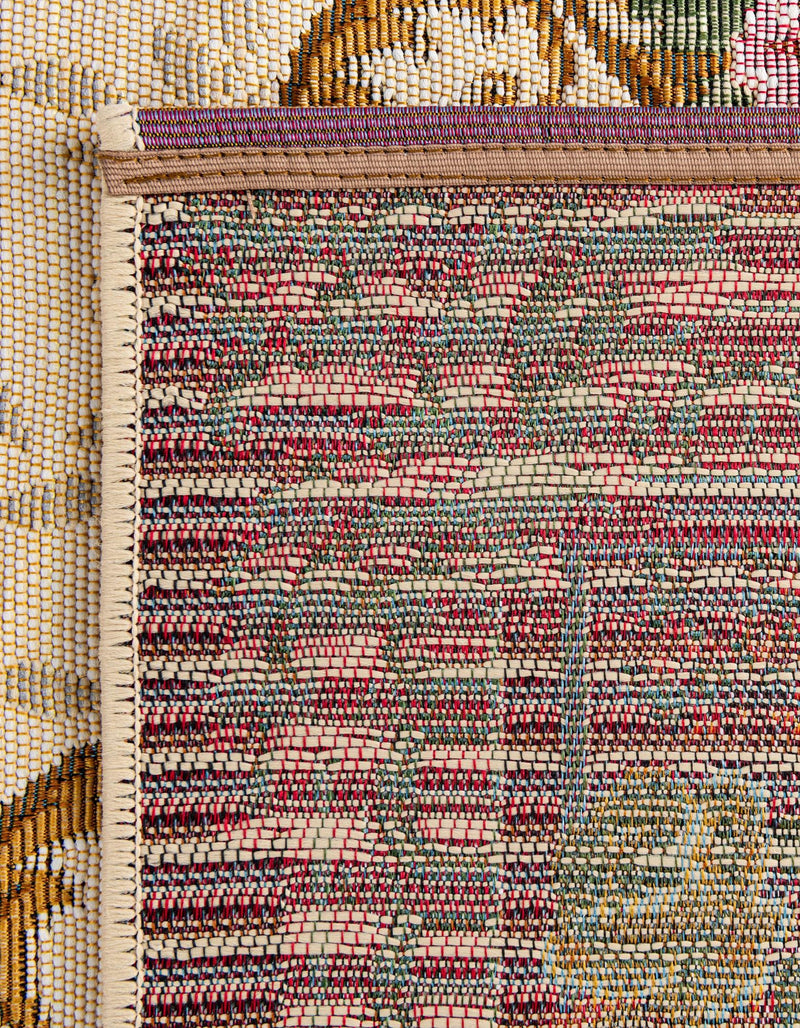 Patio Elegance Collection Area Rug -  Portico Rectangle Ivory and Beige  lifestyle 25