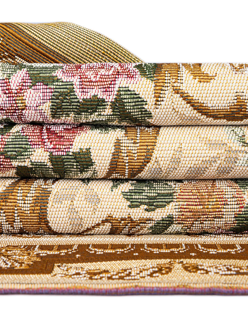 Patio Elegance Collection Area Rug -  Portico Rectangle Ivory and Beige  lifestyle 40