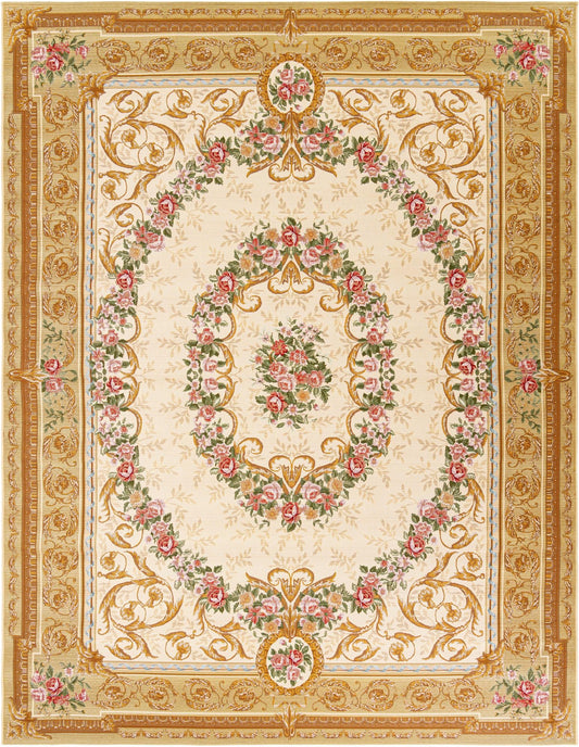 Patio Elegance Collection Area Rug -  Portico Rectangle Ivory and Beige Main