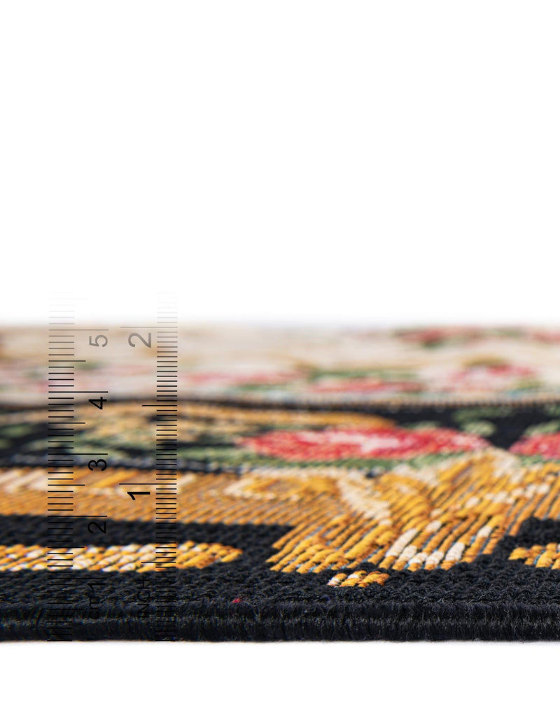 Patio Elegance Collection Area Rug -  Portico Rectangle Black and Ivory  lifestyle 14