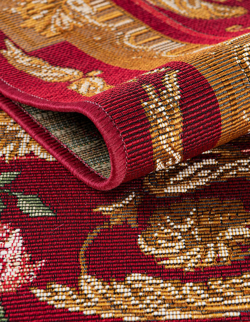 Patio Elegance Collection Area Rug -  Portico Rectangle Burgundy Red and Ivory  lifestyle 18
