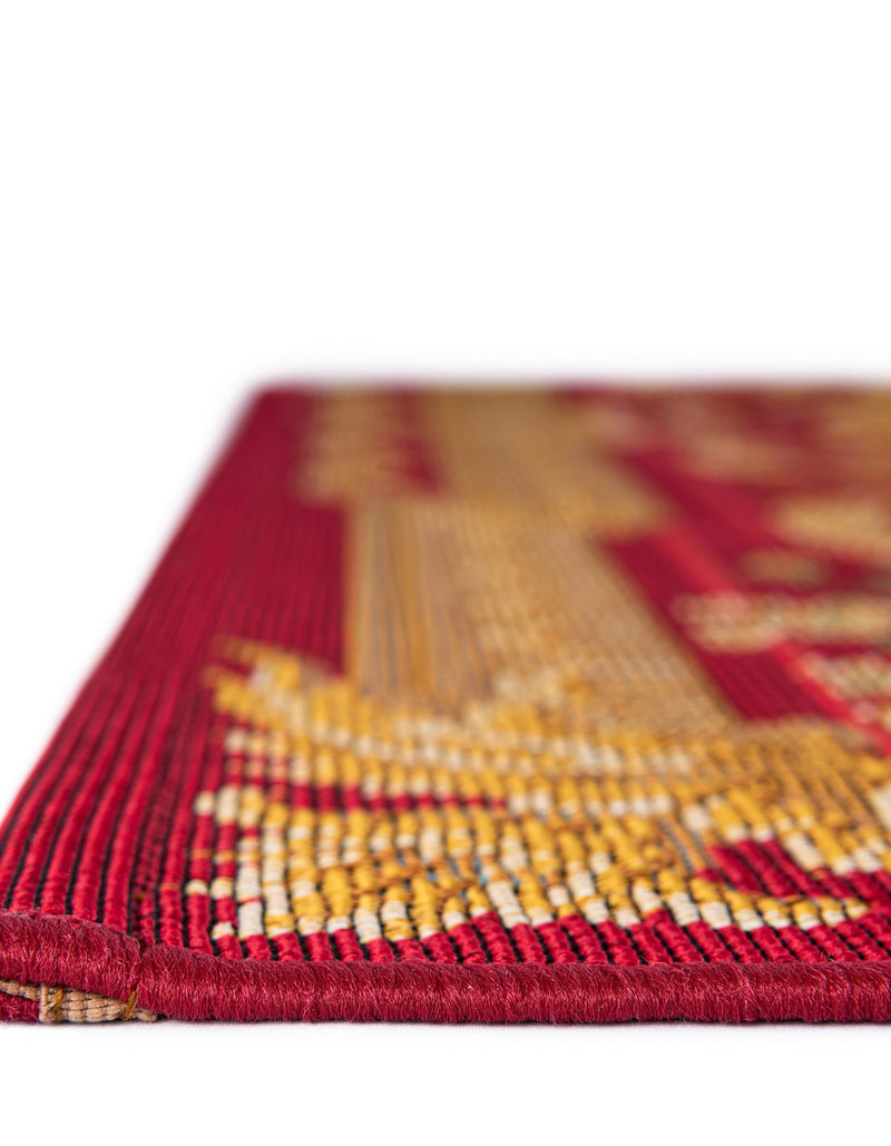 Patio Elegance Collection Area Rug -  Portico Rectangle Burgundy Red and Ivory  lifestyle 21