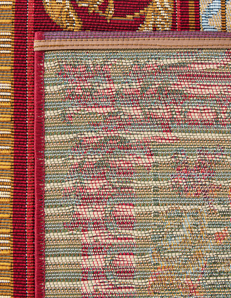 Patio Elegance Collection Area Rug -  Portico Rectangle Burgundy Red and Ivory  lifestyle 27