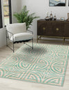 Desert Weave Jute Collection Area Rug -  Thar Rectangle Blue and Ivory  lifestyle 8