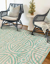 Desert Weave Jute Collection Area Rug -  Thar Rectangle Blue and Ivory  lifestyle 31